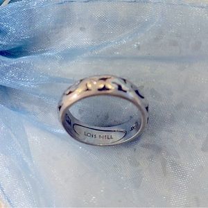Lois Hill scroll Design stackable band ring